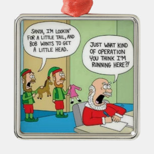 Santa Workshop Operation Metal Ornament