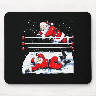 Santa Wrestling Lover Wrestler Christmas Xmas Paja Mouse Pad