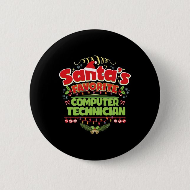 Santa Xmas Gift  6 Cm Round Badge (Front)