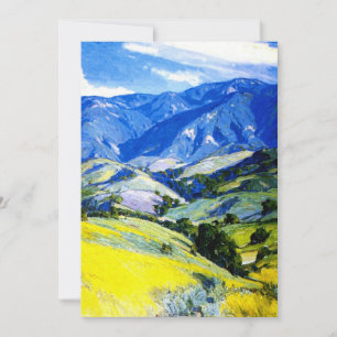 “Santa Ynes Mountains” by Carl Oscar Borg Thank You Card