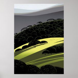 Santa Ynez Foothills - 1975; United States  Eyvind Poster