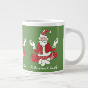 Santa Yoga   Jumbo Mug