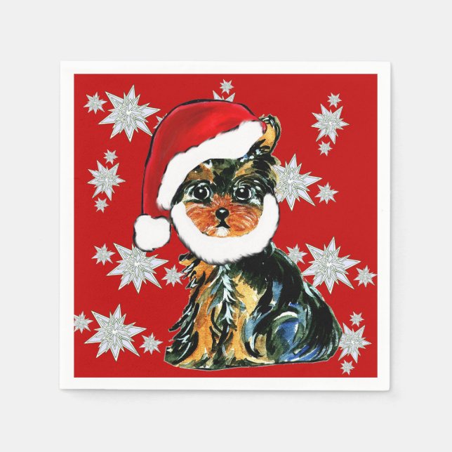 SANTA YORKIE NAPKIN (Front)