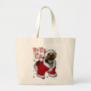 Santa Yorkie Tote Bag