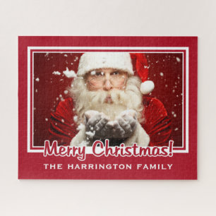 Santa / YOUR PHOTO custom name Christmas puzzle