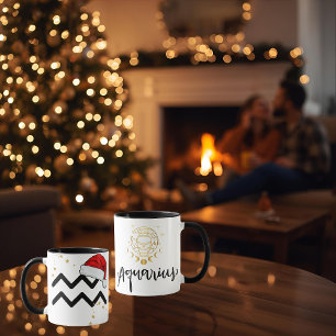 Santa Zodiac Aquarius Mug