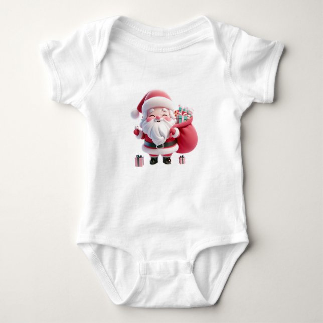 santaclaus baby bodysuit (Front)