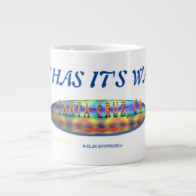#SantaCruz_LIFE_WAVE Large Coffee Mug (Front)