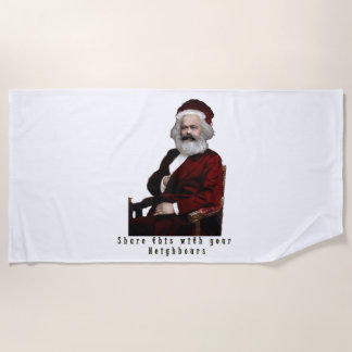 SantaKarl MarXmas Beach Towel