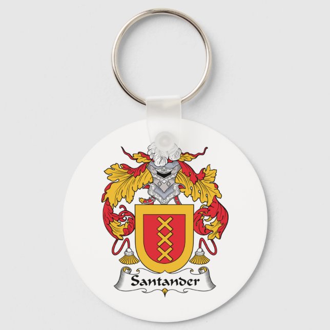 Santander Family Crest Key Ring (Front)