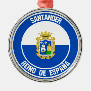 Santander Round Emblem Metal Ornament
