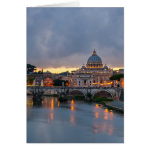 Sant'Angelo bridge Saint Peter Basilica Rome Italy