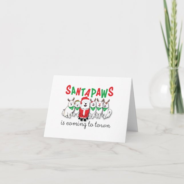 Santapaws is coming to town card (Front)