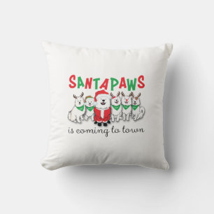 Santapaws is coming to town cushion