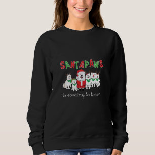Santapaws is coming to town sweatshirt