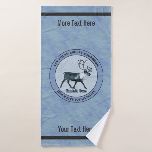 Santa's 1st Polar Airlift Sqdn - Subdued Bath Towel Set (Bath Towel)