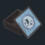 Santa's 1st Polar Airlift Sqdn - Subdued Gift Box<br><div class="desc">A box for that special Christmas gift. The night operations, arctic/polar blue, subdued camouflage version unit insignia of the mythical 1st Polar Airlift Squadron to which are assigned Santa's eight reindeer: Dasher, Dancer, Prancer, Vixen, Comet, Cupid, Donner, and Blitzen. A reindeer (caribou) appears within a blue ring. Text reading, "1ST...</div>