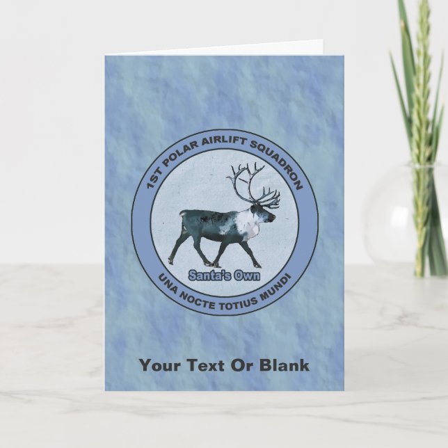 Santa's 1st Polar Airlift Sqdn - Subdued Holiday Card (Front)