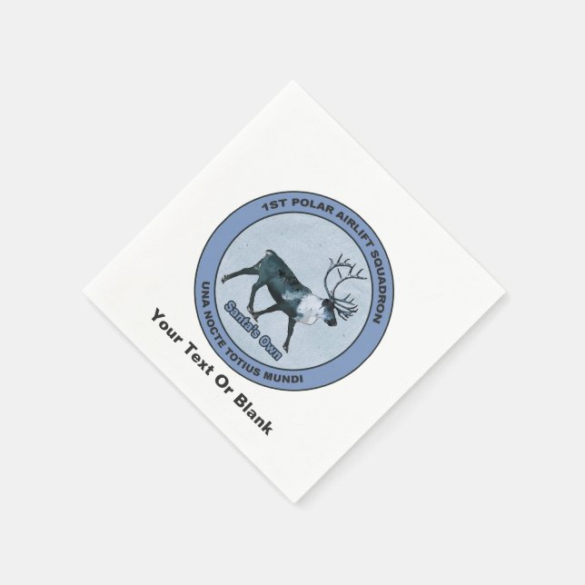 Santa's 1st Polar Airlift Sqdn - Subdued Napkin (Corner)
