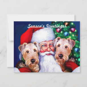 Santa's Airedale Terriers at Christmas Invitation