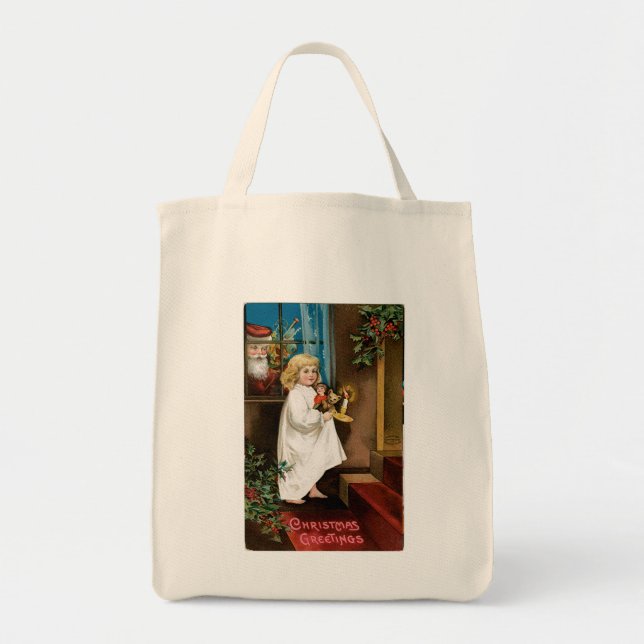 Santa's at the Window Tote Bag (Front)