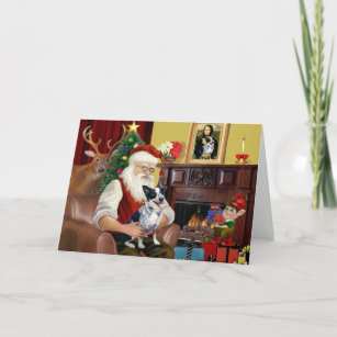 Santa's Australian Cattle Dog (#1) Holiday Card