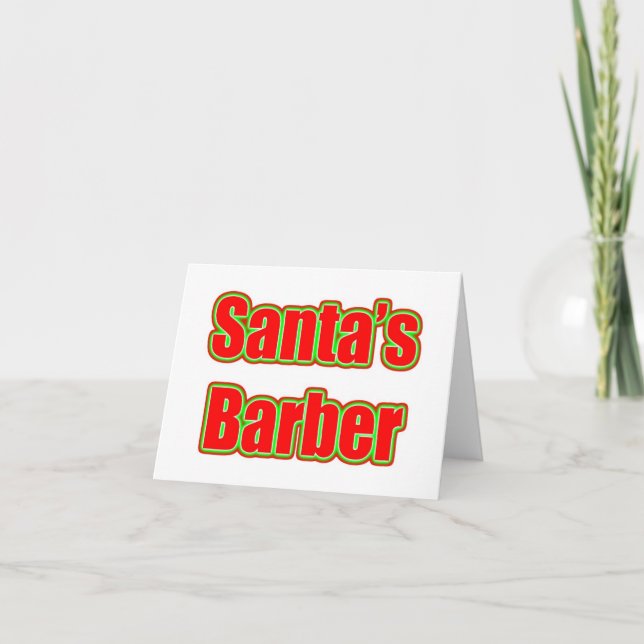 Santa's Barber Holiday Card (Front)