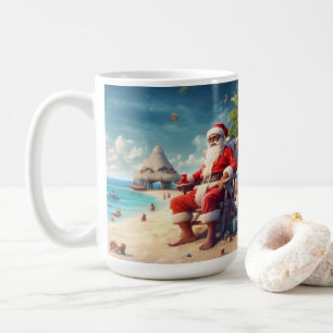 Santas Beach Getaway Coffee Mug