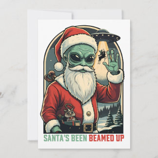 Santa's Been Beamed Up Holiday Card