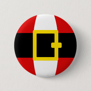 Santa's Belly Belt Christmas Day Design 6 Cm Round Badge
