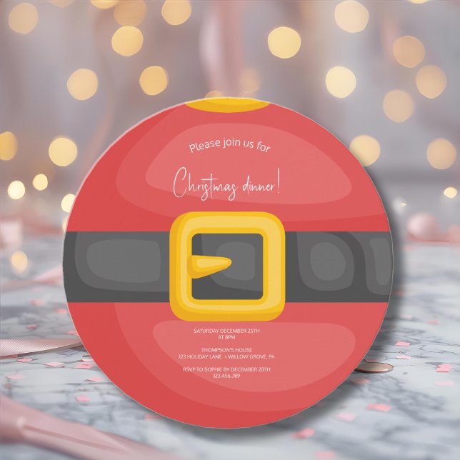 Santa's belly christmas  invitation (Creator Uploaded)