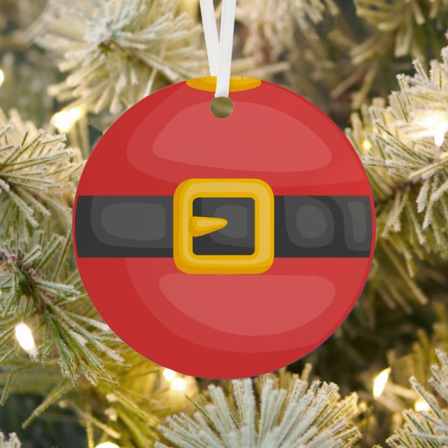 Santa's belly christmas  metal tree decoration (Insitu)