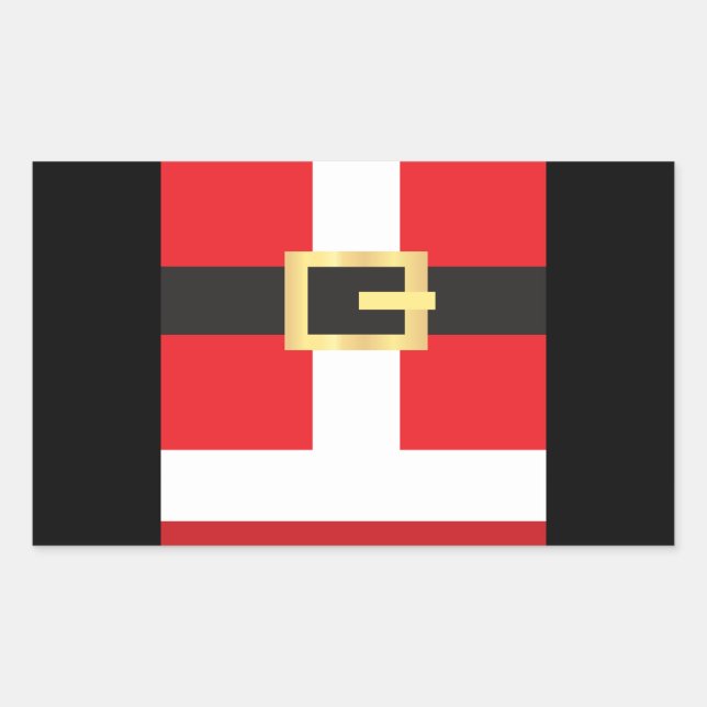 Santas Belt Rectangular Sticker (Front)