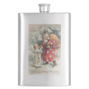 Santa's Best Christmas Wishes Hip Flask