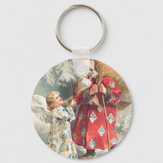 Santa's Best Christmas Wishes Key Ring (Front)