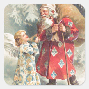 Santa's Best Christmas Wishes Square Sticker