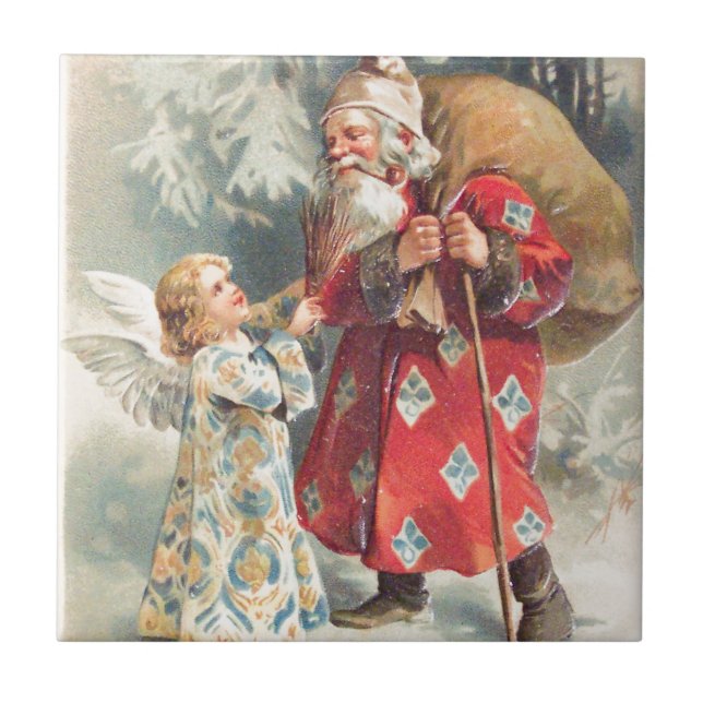 Santa's Best Christmas Wishes Tile (Front)