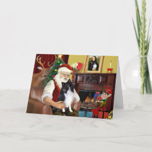 Santa's Bi Black Sheltie Holiday Card
