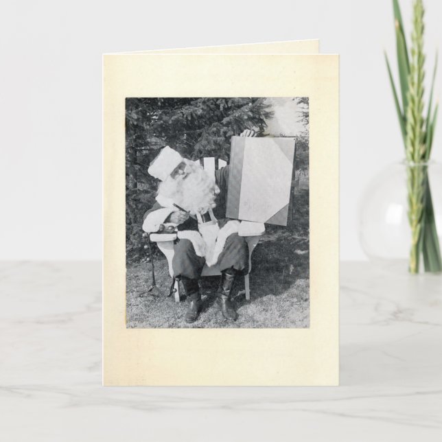 Santa's Big Book Holiday Card (Front)