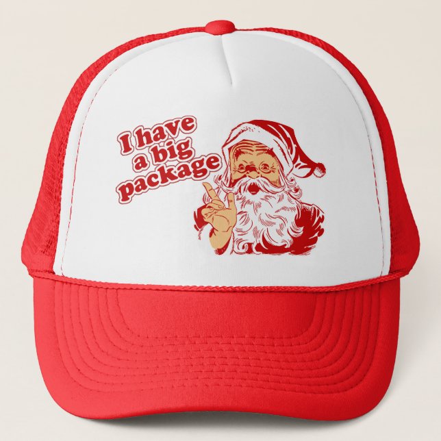 Santas Big Package Trucker Hat (Front)