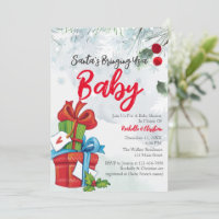 Santa's Bringing Us A Baby Christmas presents
