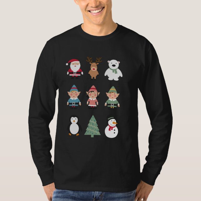 Santa's buddies funny ugly Christmas sweater (Front)