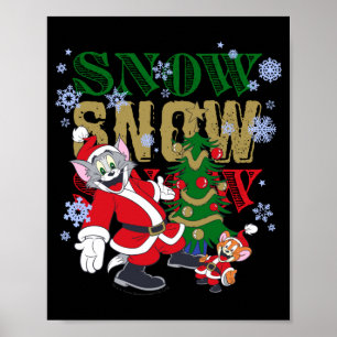 Santas By The Tree  Poster