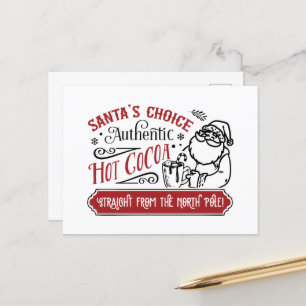 Santa's Choice hot cocoa Holiday Postcard