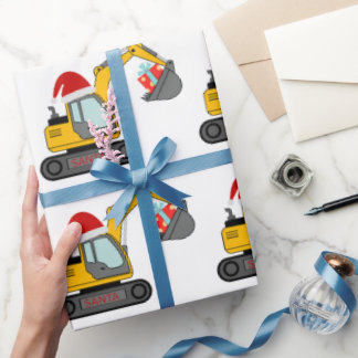 Santa's Christmas Digger Todler T-Shirt Wrapping Paper