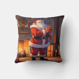 Santa's Christmas Eve Visit Cushion