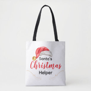 Santa's Christmas Helper Customizable Tote Bag