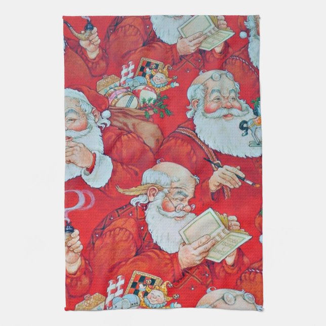 Santa's, Christmas Kitchen Towel (Vertical)