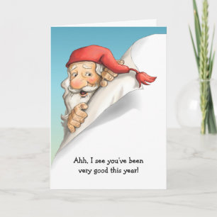 Santa's Christmas List Holiday Card