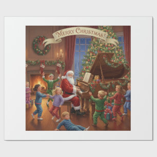 Santa's Christmas Melody Wrapping Paper